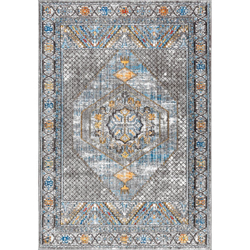 Izmit Geometric Vintage Medallion Area Rug